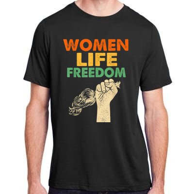 Women Life Freedom Iran Feminist Vintage Adult ChromaSoft Performance T-Shirt