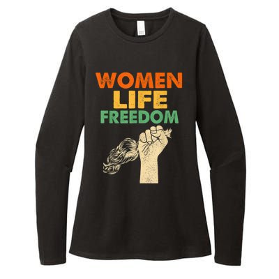 Women Life Freedom Iran Feminist Vintage Womens CVC Long Sleeve Shirt