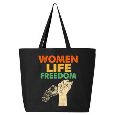 Women Life Freedom Iran Feminist Vintage 25L Jumbo Tote