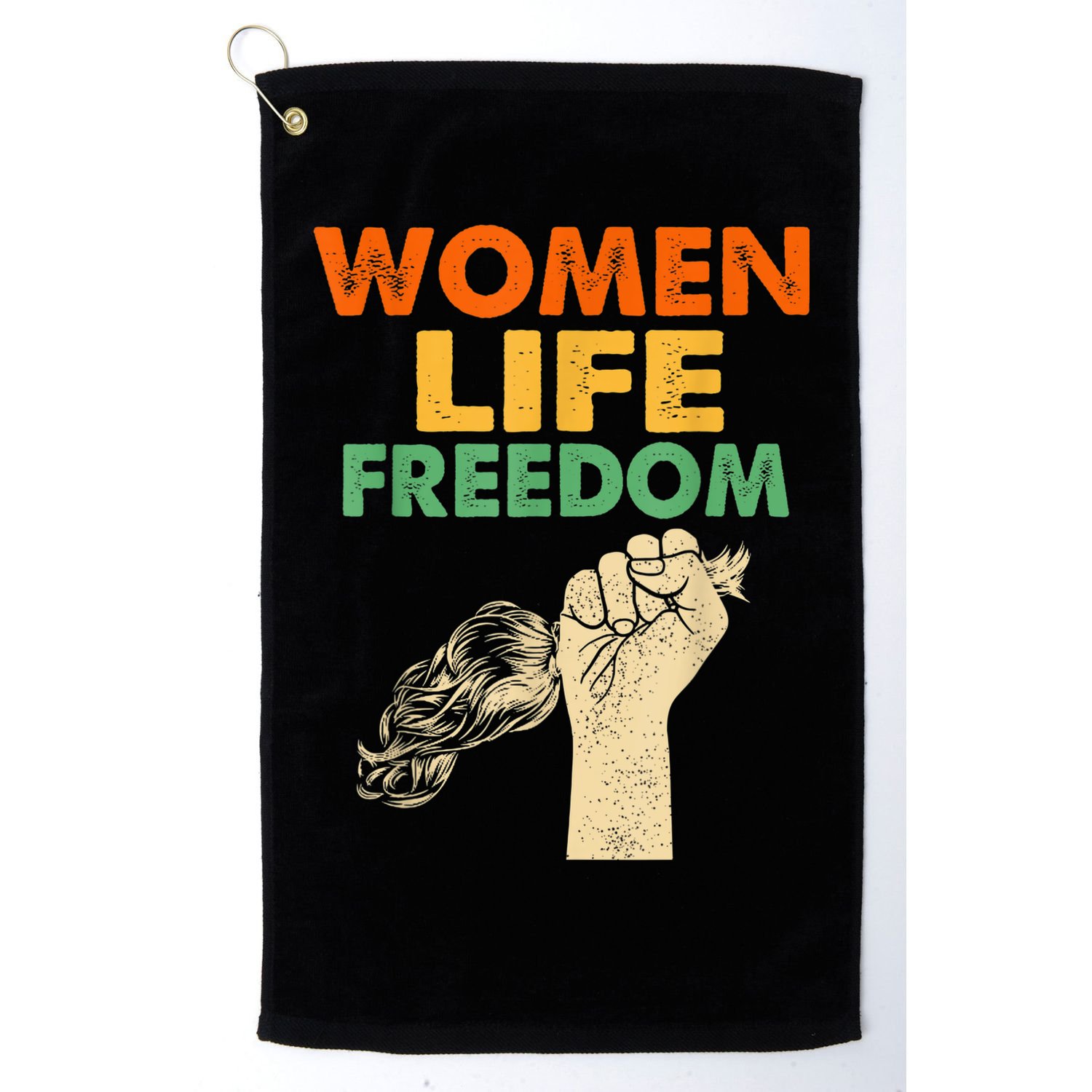 Women Life Freedom Iran Feminist Vintage Golf Towel