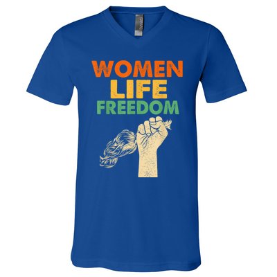 Women Life Freedom Iran Feminist Vintage V-Neck T-Shirt