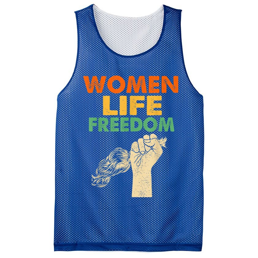 Women Life Freedom Iran Feminist Vintage Mesh Reversible Basketball Jersey Tank