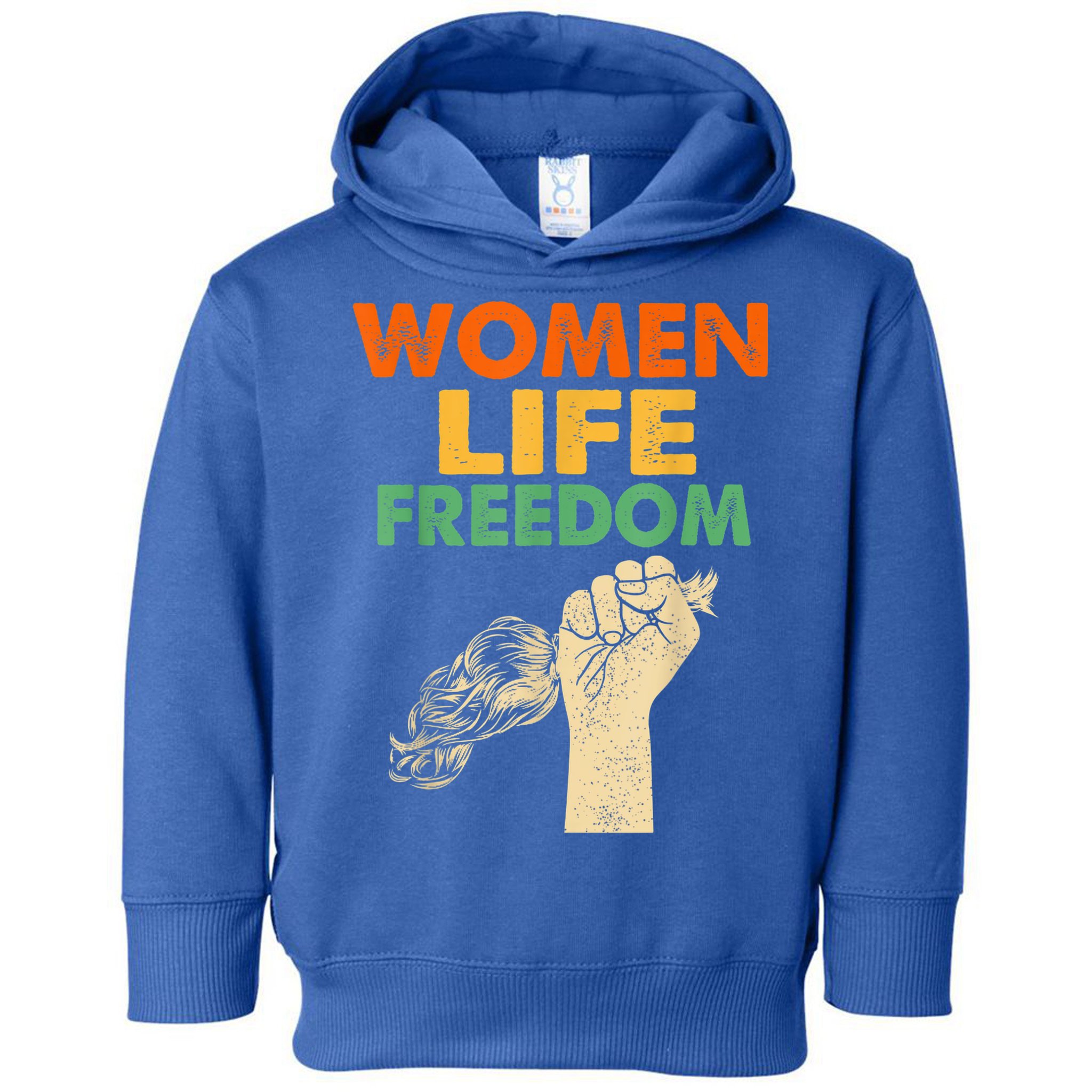 Women Life Freedom Iran Feminist Vintage Toddler Hoodie