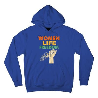 Women Life Freedom Iran Feminist Vintage Tall Hoodie