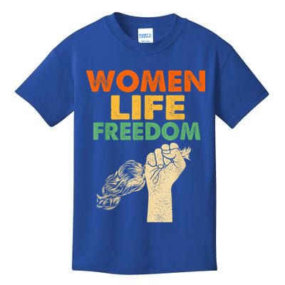 Women Life Freedom Iran Feminist Vintage Kids T-Shirt