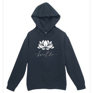 Womens Lotus Flower Line Art Summer Breathe Meditation Yoga Blossom Urban Pullover Hoodie