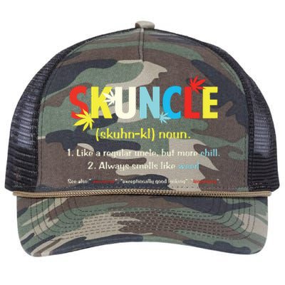 Weed Lover Fun Uncle Weed Smoker Skuncle Marijuana Cannabis Retro Rope Trucker Hat Cap