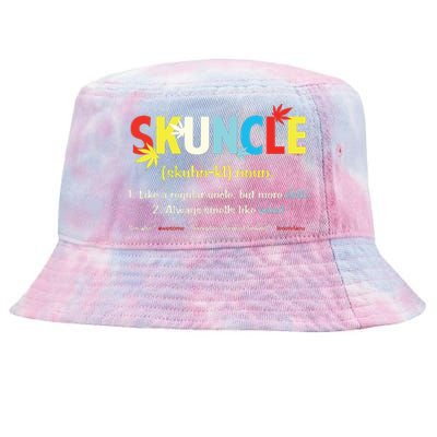 Weed Lover Fun Uncle Weed Smoker Skuncle Marijuana Cannabis Tie-Dyed Bucket Hat