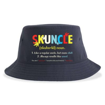 Weed Lover Fun Uncle Weed Smoker Skuncle Marijuana Cannabis Sustainable Bucket Hat