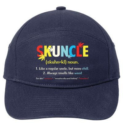 Weed Lover Fun Uncle Weed Smoker Skuncle Marijuana Cannabis 7-Panel Snapback Hat