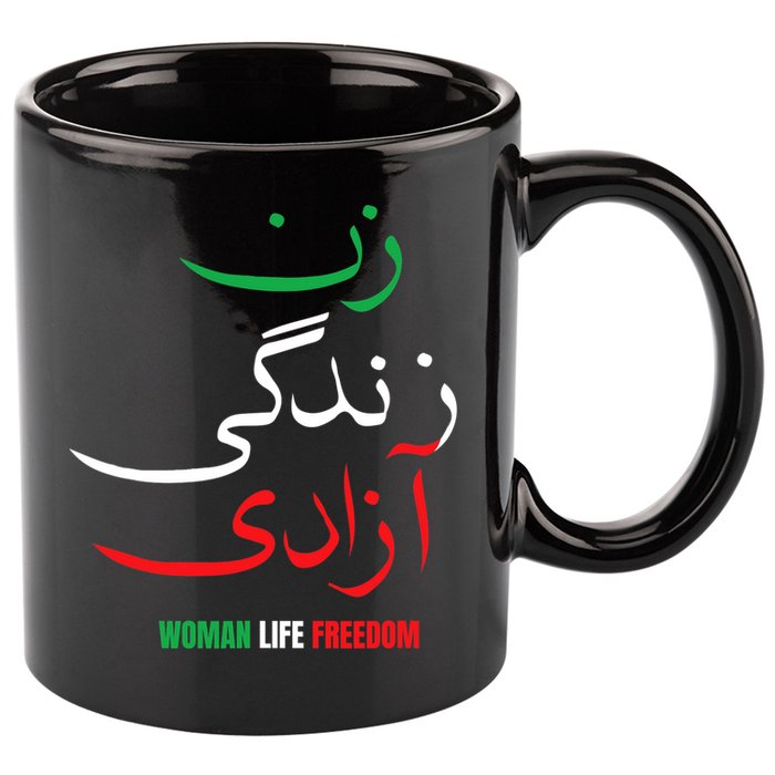 Woman Life Freedom Iran Zan Zendegi Azadi Persian 11oz C Handle Ceramic Mug