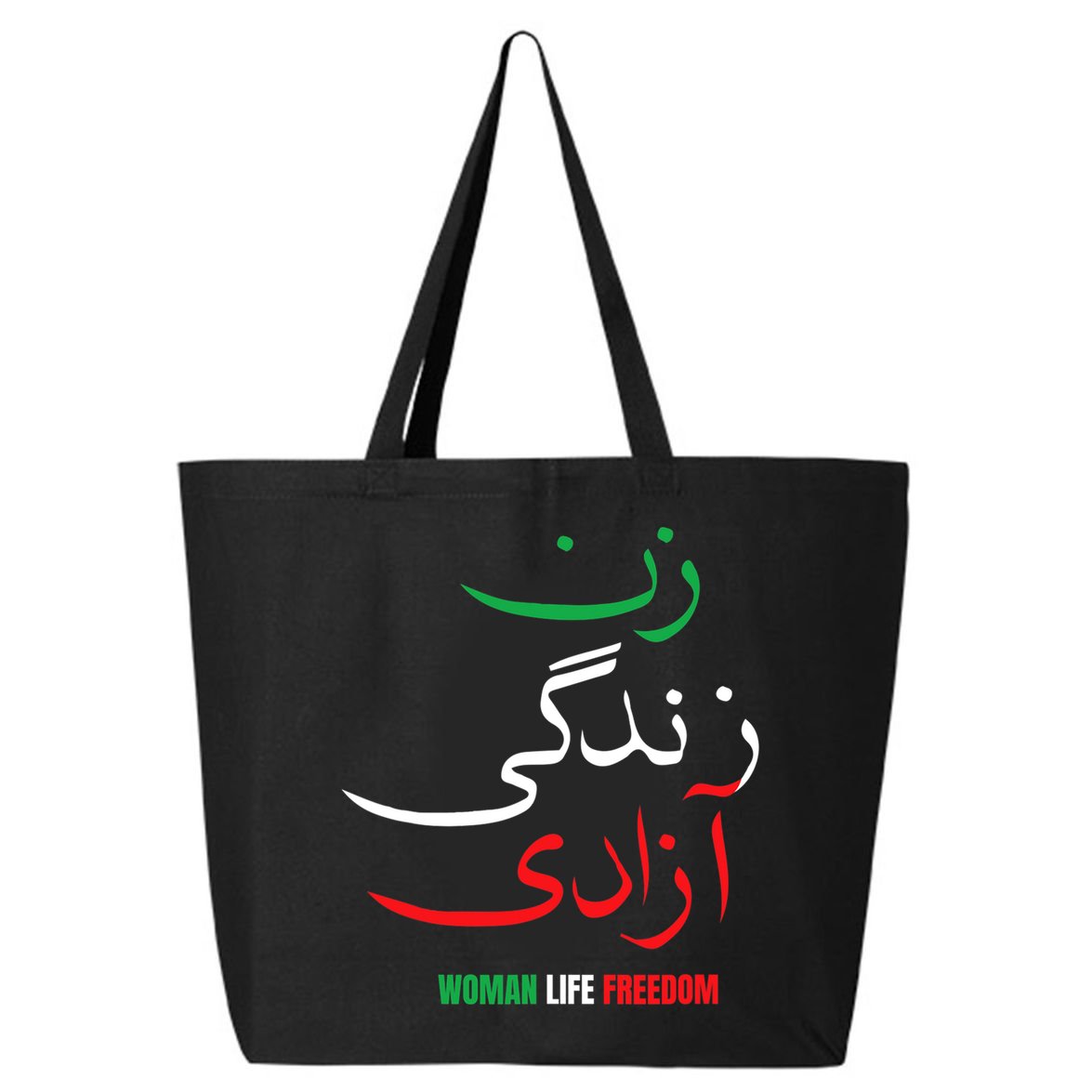 Woman Life Freedom Iran Zan Zendegi Azadi Persian 25L Jumbo Tote