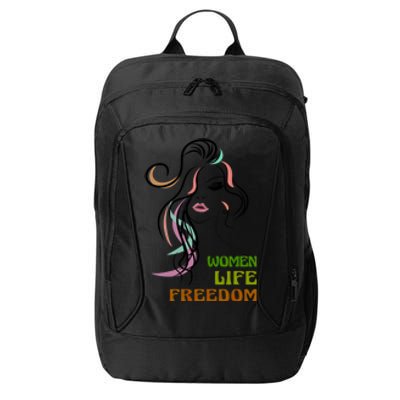 Wo Life Freedom Iran Feminist Vintage Gift City Backpack