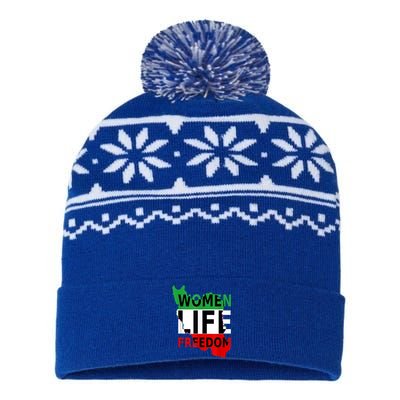 Wo Life Freedom Gift USA-Made Snowflake Beanie