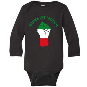 Women Life Freedom Baby Long Sleeve Bodysuit