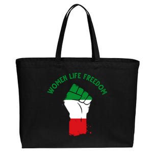 Women Life Freedom Cotton Canvas Jumbo Tote