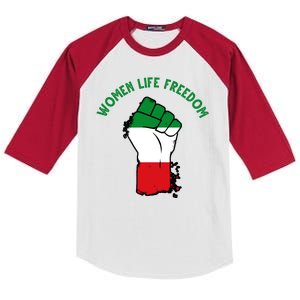 Women Life Freedom Kids Colorblock Raglan Jersey