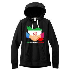 Woman Life Freedom Iran Zan Zendegi Azadi Persian Support Women's Fleece Hoodie