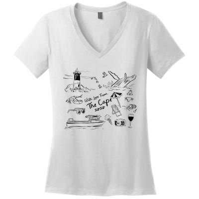 With Love From The Cape Xoxo Women's V-Neck T-Shirt