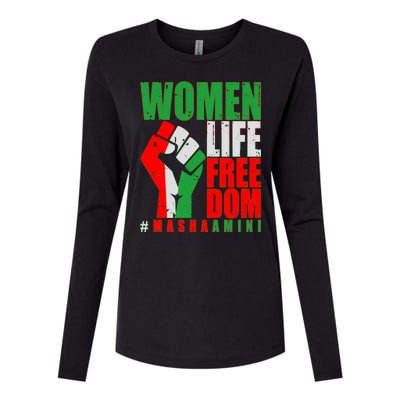 Women Life Freedom #Masha Amini Women Of Iran Womens Cotton Relaxed Long Sleeve T-Shirt