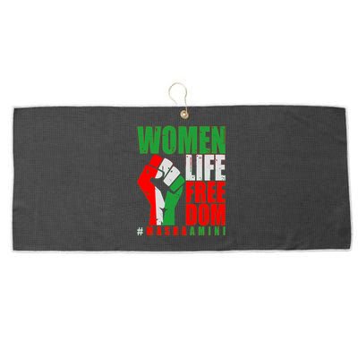 Women Life Freedom #Masha Amini Women Of Iran Large Microfiber Waffle Golf Towel