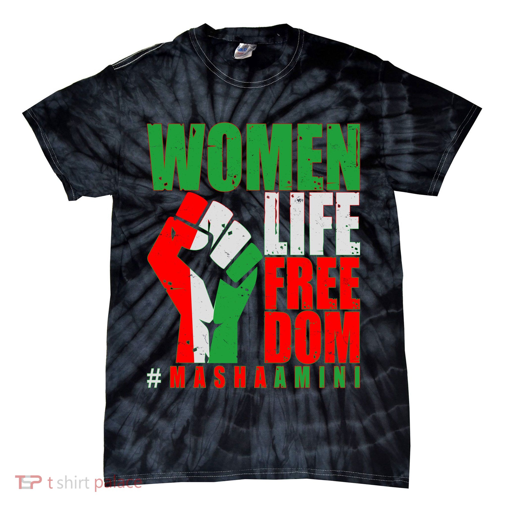 Women Life Freedom #Masha Amini Women Of Iran Tie-Dye T-Shirt