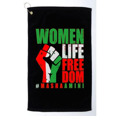 Women Life Freedom #Masha Amini Women Of Iran Platinum Collection Golf Towel