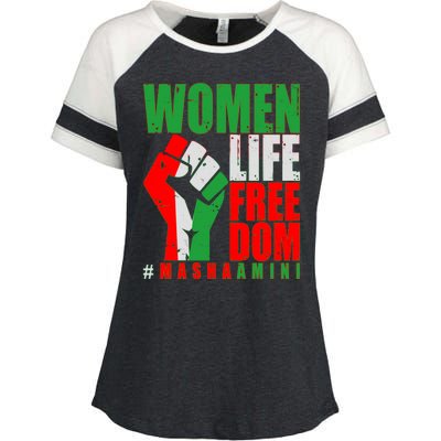 Women Life Freedom #Masha Amini Women Of Iran Enza Ladies Jersey Colorblock Tee