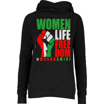 Women Life Freedom #Masha Amini Women Of Iran Womens Funnel Neck Pullover Hood