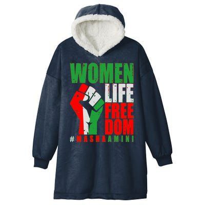 Women Life Freedom #Masha Amini Women Of Iran Hooded Wearable Blanket