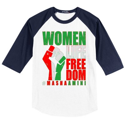 Women Life Freedom #Masha Amini Women Of Iran Baseball Sleeve Shirt