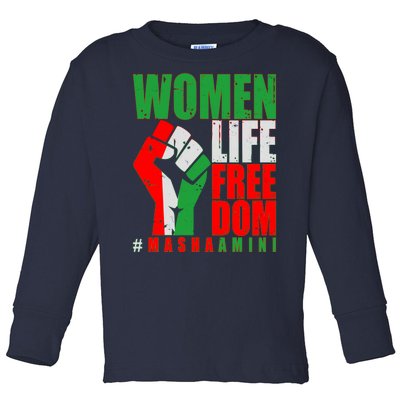 Women Life Freedom #Masha Amini Women Of Iran Toddler Long Sleeve Shirt