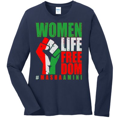 Women Life Freedom #Masha Amini Women Of Iran Ladies Long Sleeve Shirt