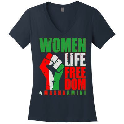 Women Life Freedom #Masha Amini Women Of Iran Women's V-Neck T-Shirt