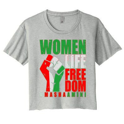 Women Life Freedom #Masha Amini Women Of Iran Women's Crop Top Tee