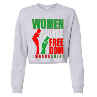 Women Life Freedom #Masha Amini Women Of Iran Cropped Pullover Crew