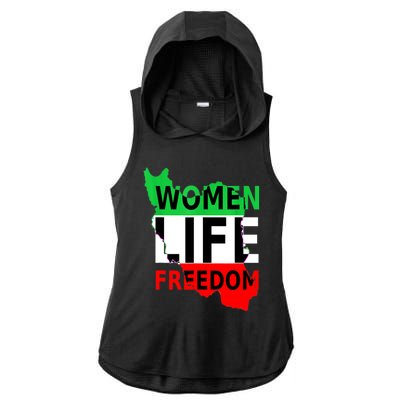 Women Life Freedom Pullover Ladies PosiCharge Tri-Blend Wicking Draft Hoodie Tank