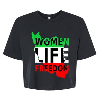 Women Life Freedom Pullover Bella+Canvas Jersey Crop Tee