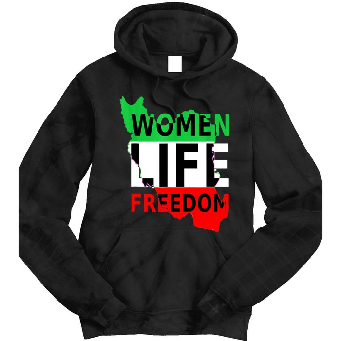 Women Life Freedom Pullover Tie Dye Hoodie