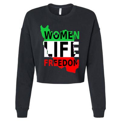 Women Life Freedom Pullover Cropped Pullover Crew