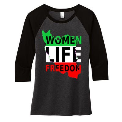 Women Life Freedom Pullover Women's Tri-Blend 3/4-Sleeve Raglan Shirt