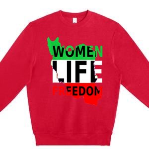 Women Life Freedom Pullover Premium Crewneck Sweatshirt