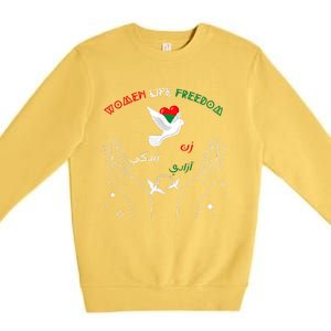 WOMEN LIFE FREEDOM Farsi Zan Zendegi Azadi Premium Crewneck Sweatshirt