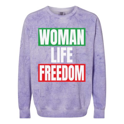 Wo Life Freedom Great Gift Colorblast Crewneck Sweatshirt