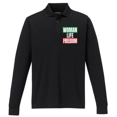 Wo Life Freedom Great Gift Performance Long Sleeve Polo