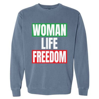 Wo Life Freedom Great Gift Garment-Dyed Sweatshirt