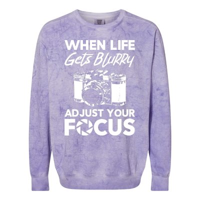 When Life Gets Blurry Camera Adjust Your Focus Colorblast Crewneck Sweatshirt