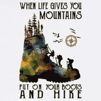 When Life Gives You Mountains Put On Your Boots Funny Hiking Wool Snapback Cap