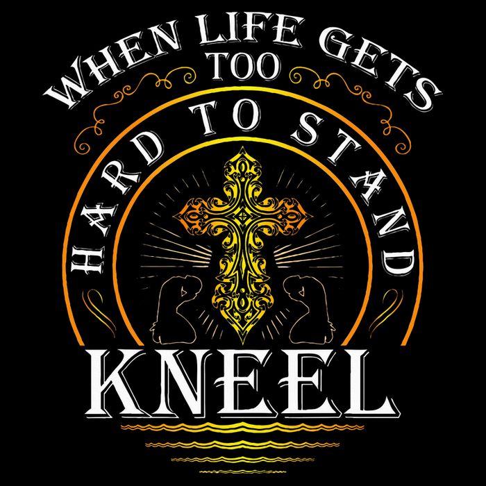 When Life Gets Too Hard To Stand Kneel Christian Faith Backpack