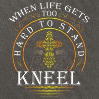 When Life Gets Too Hard To Stand Kneel Christian Faith Cotton Canvas Backpack